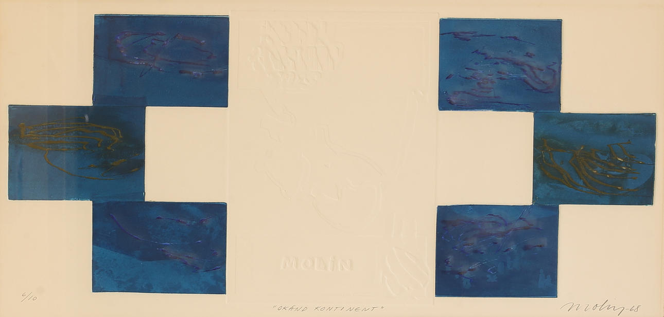BRITA MOLIN. Colour etching, signed and numbered.