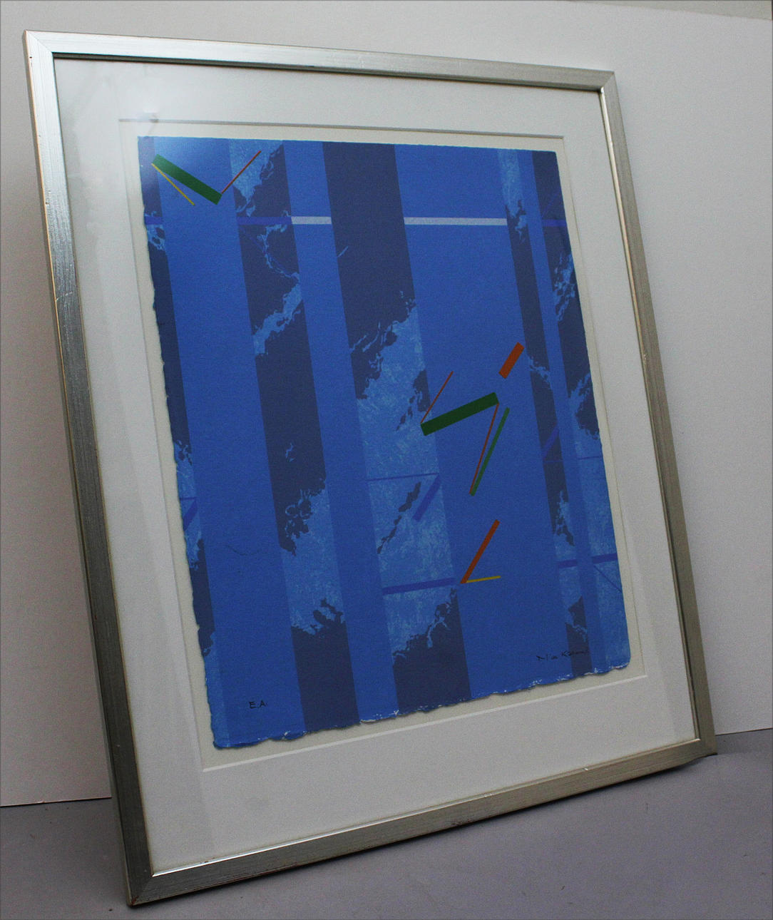 NILS KÖLARE. Komposition. Färglitografi. Signerad. E/A.