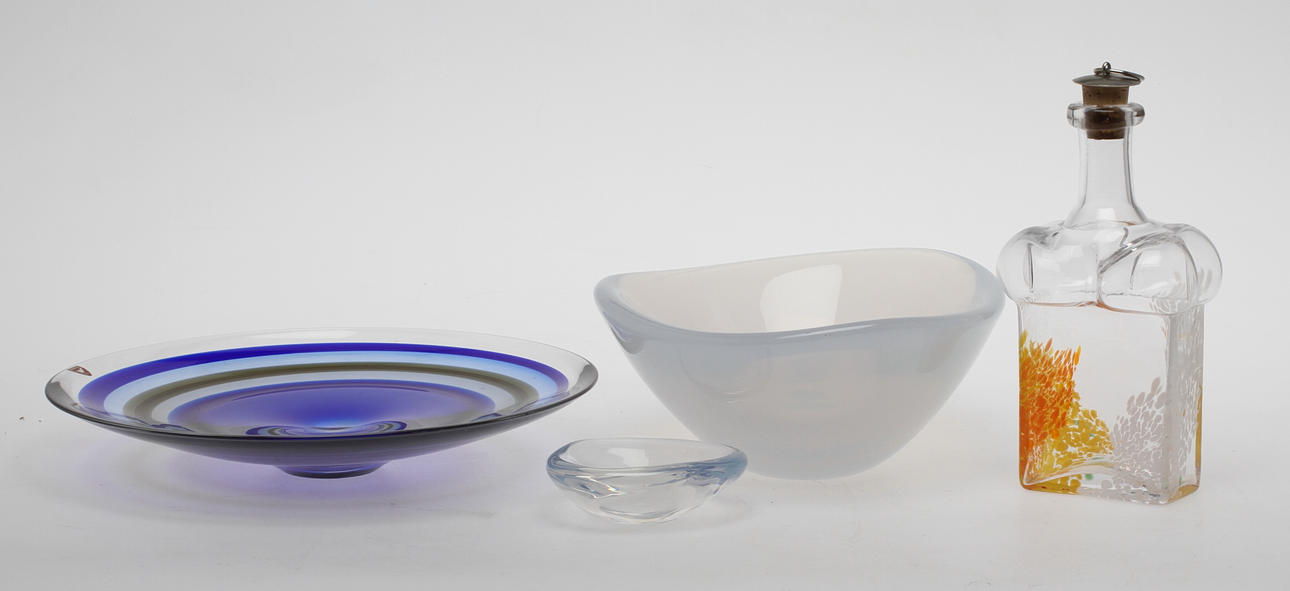 PARTI GLAS, 4 delar, Orrefors & Kosta, 1900-tal.