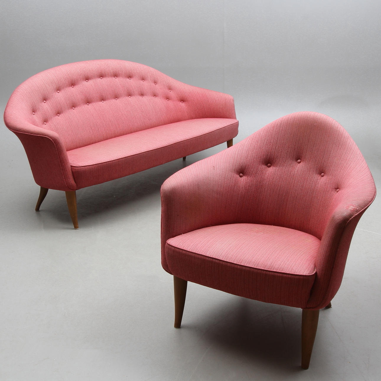 SOFFA OCH FÅTÖLJ, "Paradiset och Lilla Adam", Kerstin Hörlin-Holmqvist, Triva-serien, Nordiska Kompaniet, 1950-60-tal.