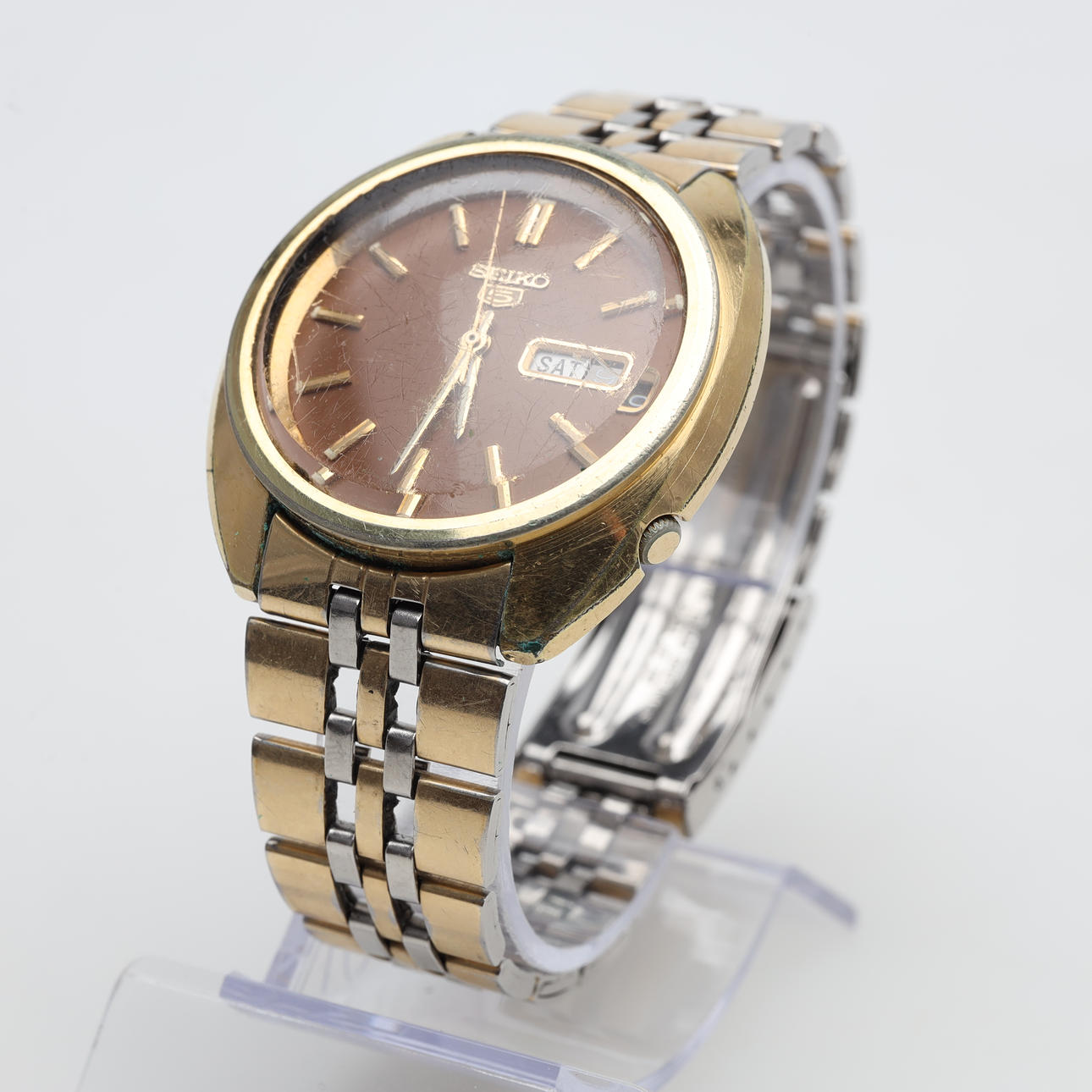 HERRENUHR Seiko Automatic, schwarz.