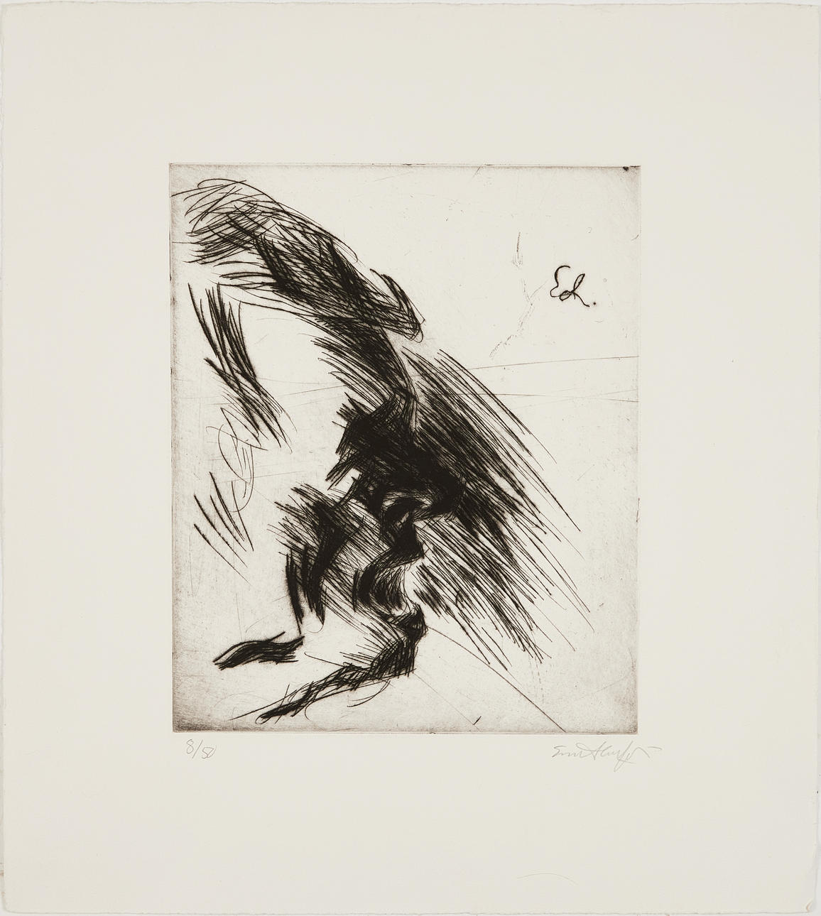EVERT LUNDQUIST. Composition, signed etching.