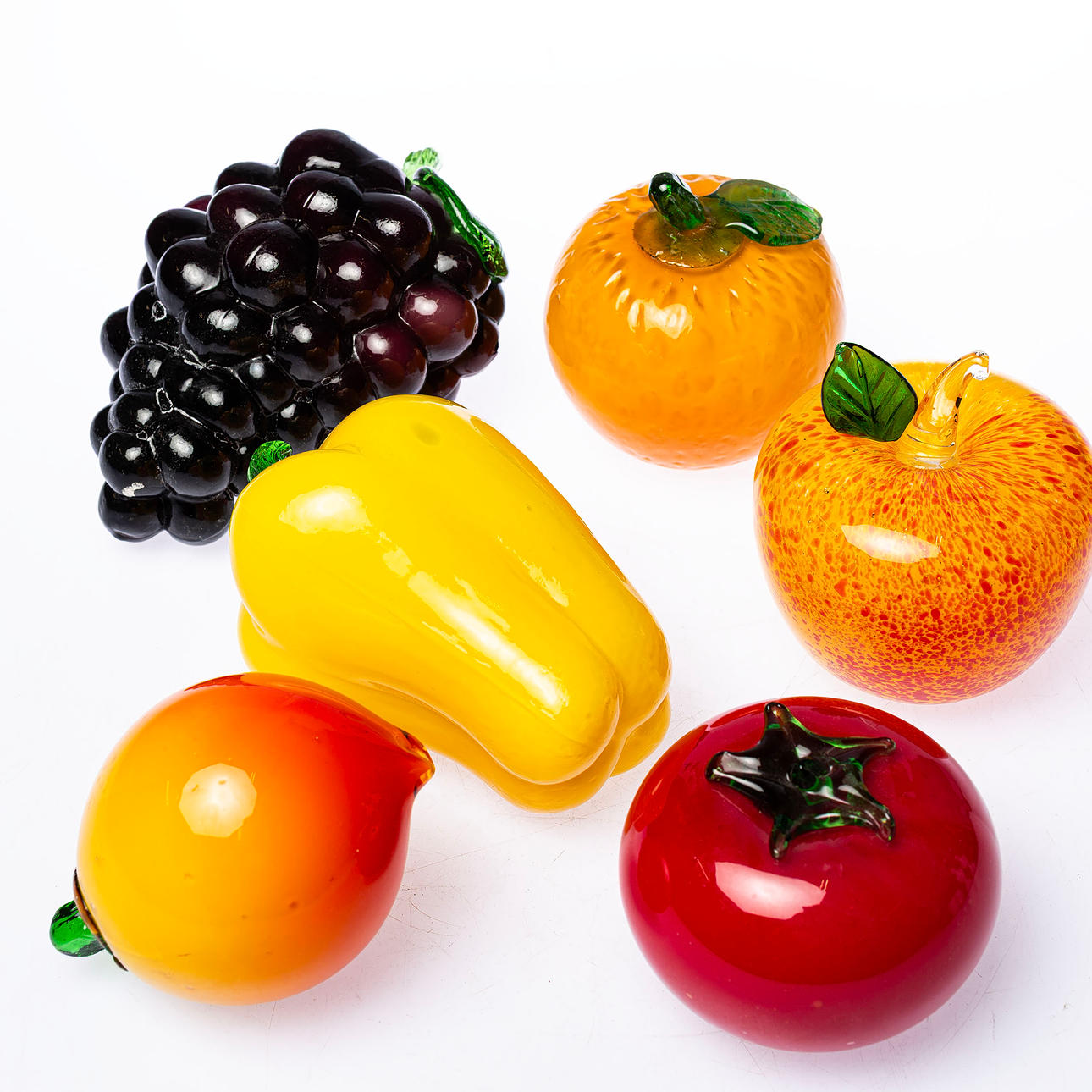GLASS FRUITS, one lot.