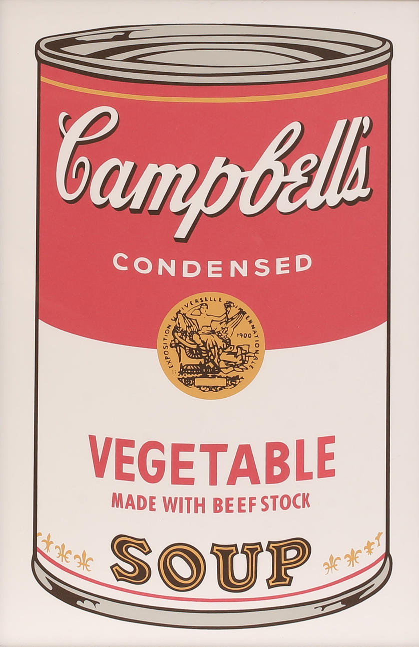 ANDY WARHOL. After, offset print, “Vegetable Soup”.