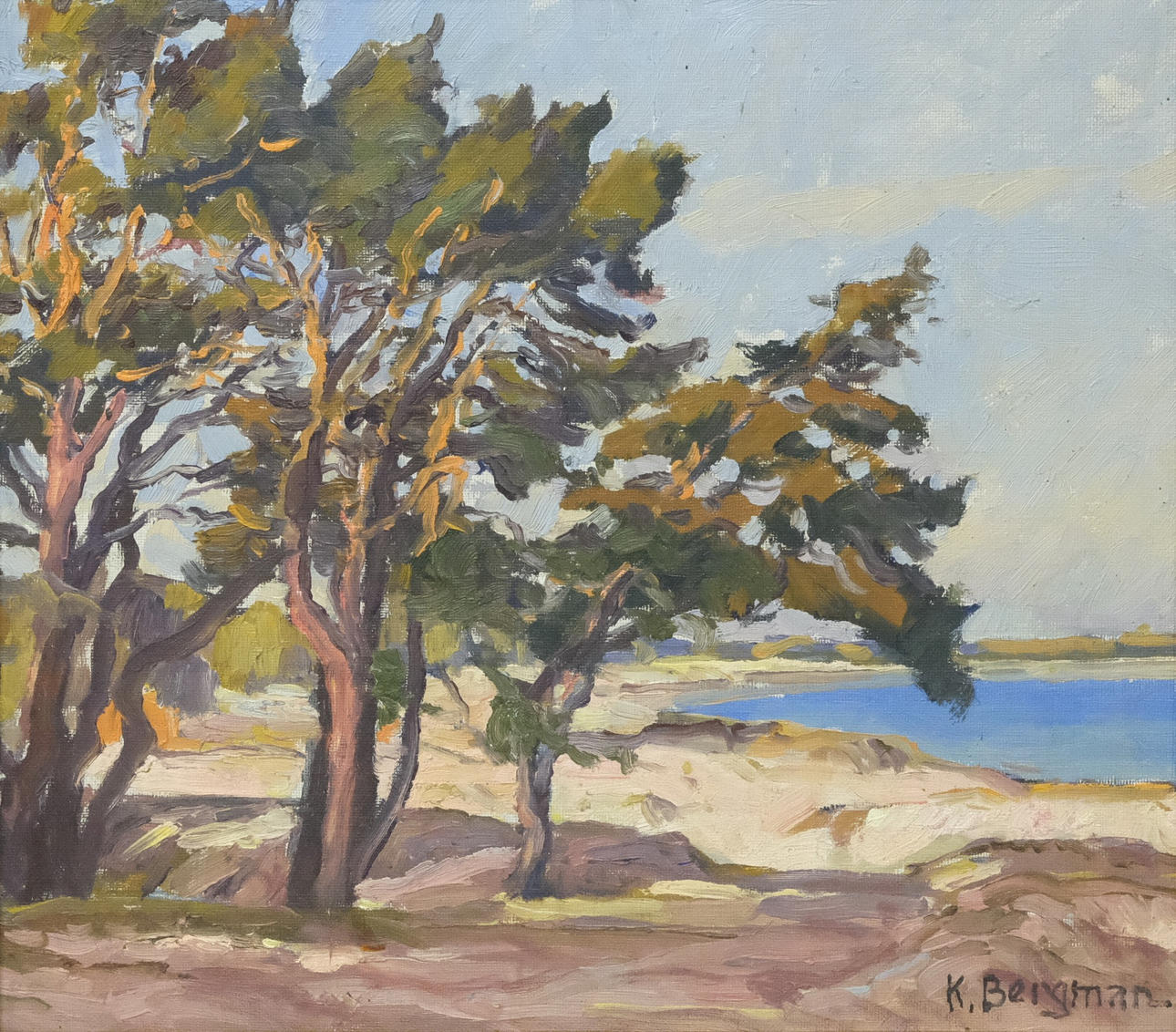 KARL BERGMAN. MEERESLANDSCHAFT, ÖL.