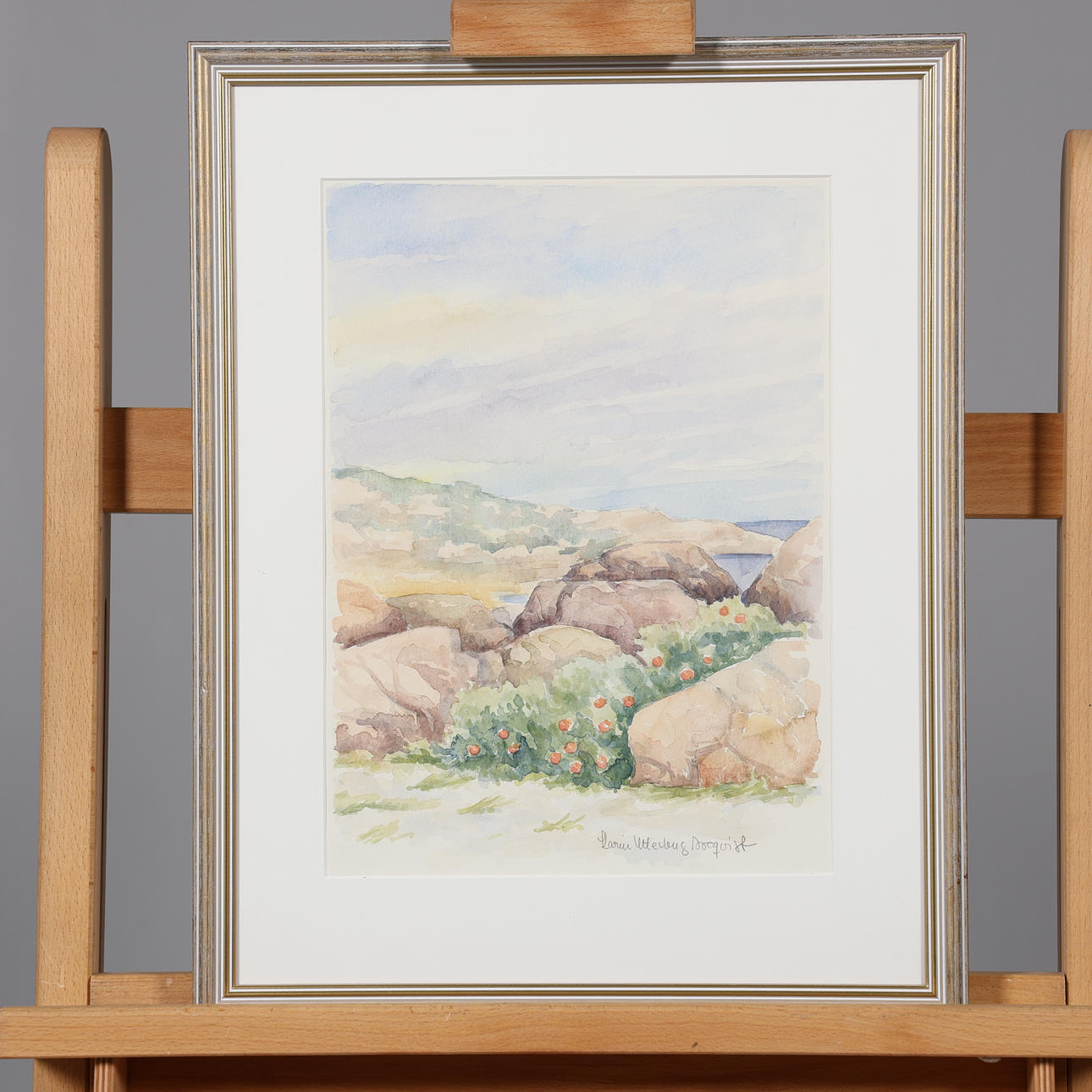 KARIN UTTERBERG AREQVIST. WATERCOLOR, signed.