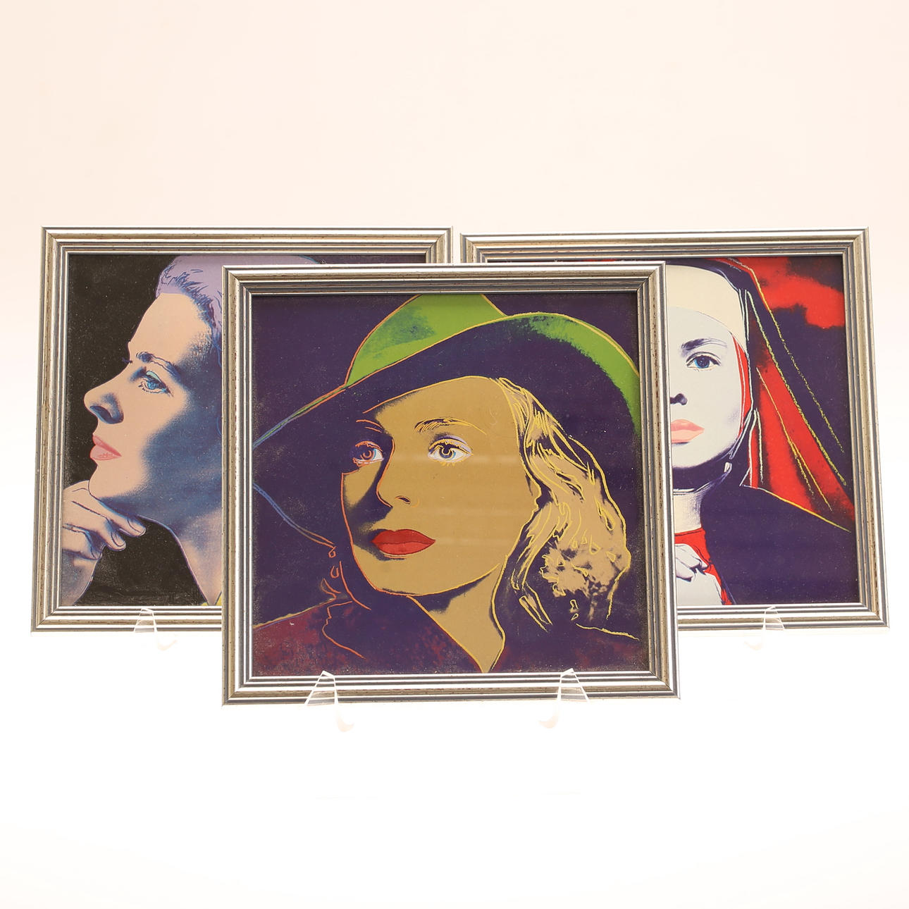 ANDY WARHOL. Efter, offsettryk, 3 stk, Ingrid Bergman.