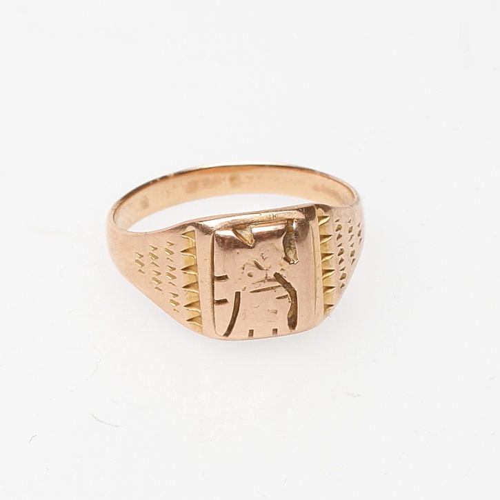 KLACKRING, 18k guld, vikt ca 4,2 gr.