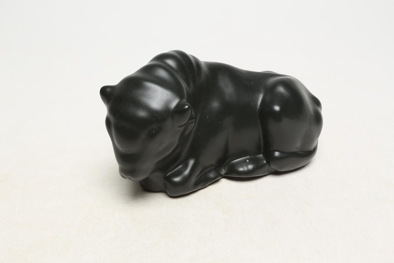 A ceramic TJUR, Höganäs, signed Cube, label Höganäs.