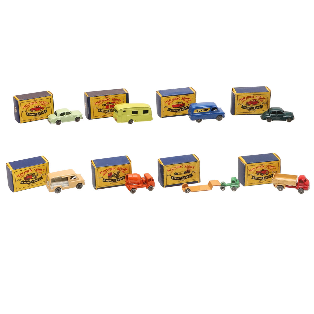 MATCHBOX SERIES - INCLUDING BEDFORD MILK VAN & LOW LOADER.