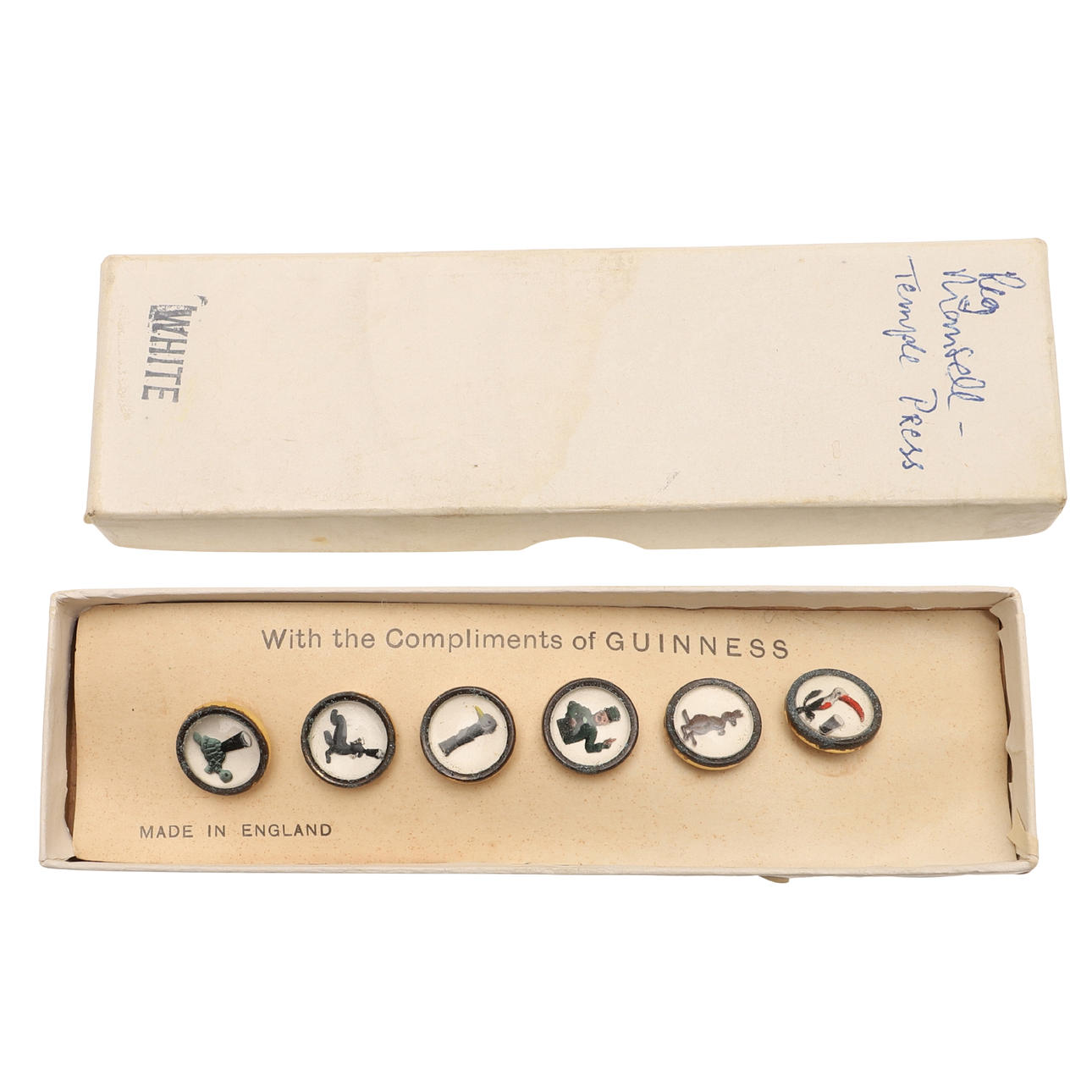 SIX ORIGINAL GUINNESS STUDDS.