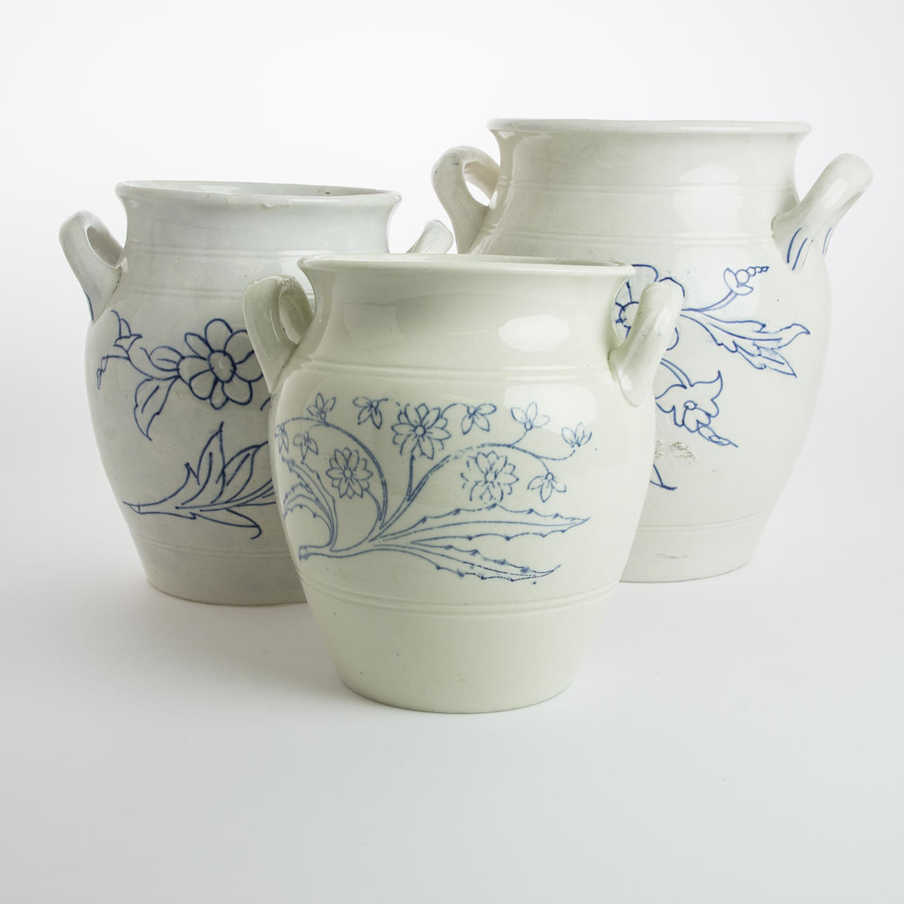 KRUS, 3 stycken, blå/vita, Rörstrand samt Götebord.