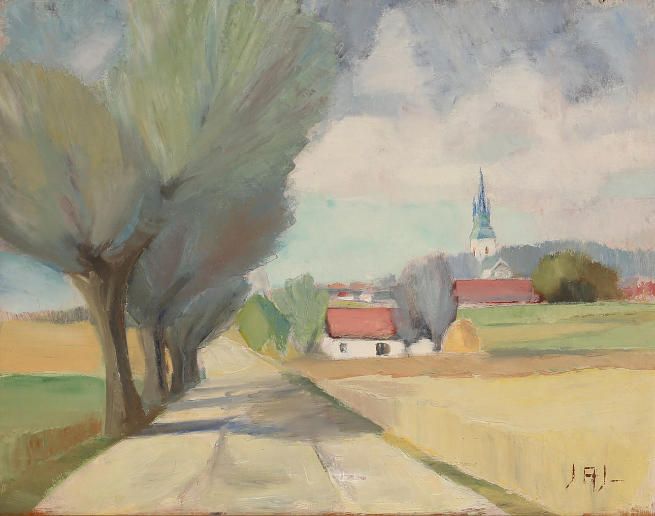 UNIDENTIFIED ARTIST, oil on panel, monogram signed.