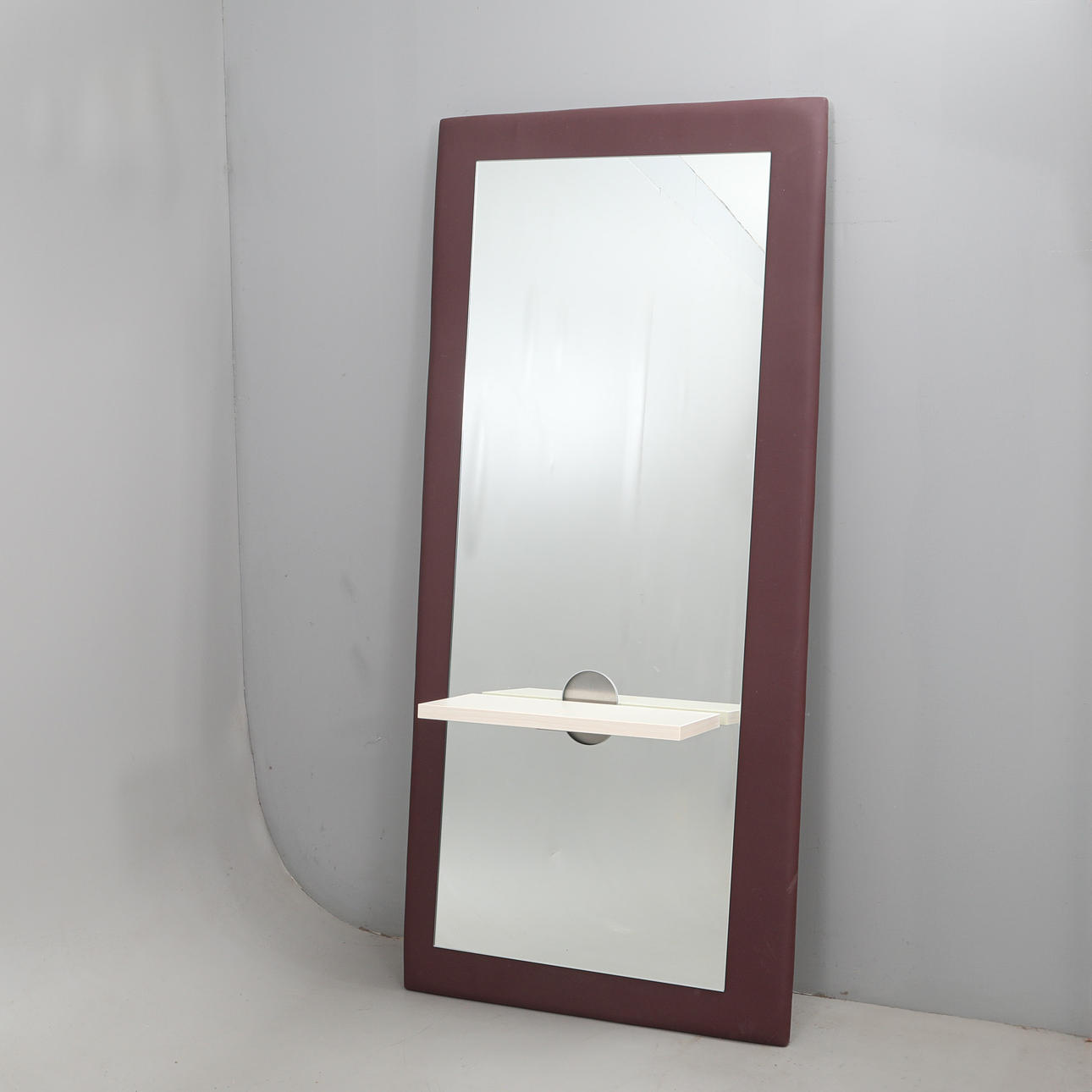 HAIRDRESSING MIRROR, with shelf.