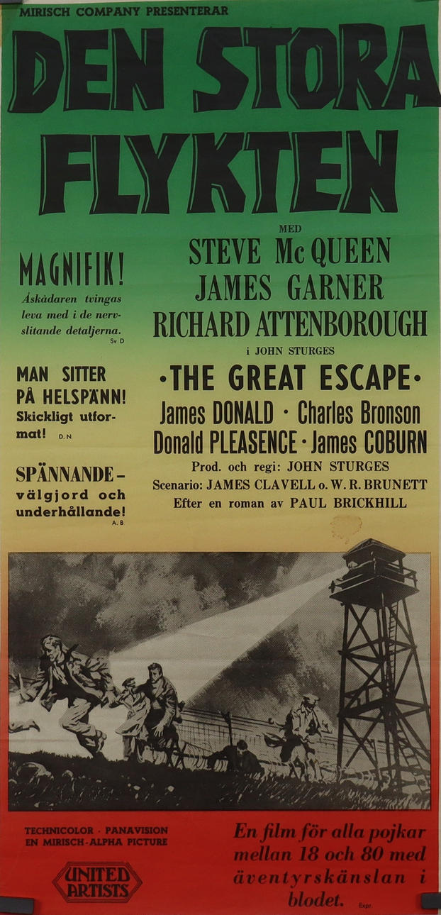 Filmplakat, „Den store flugt,“ Steve McQueen.