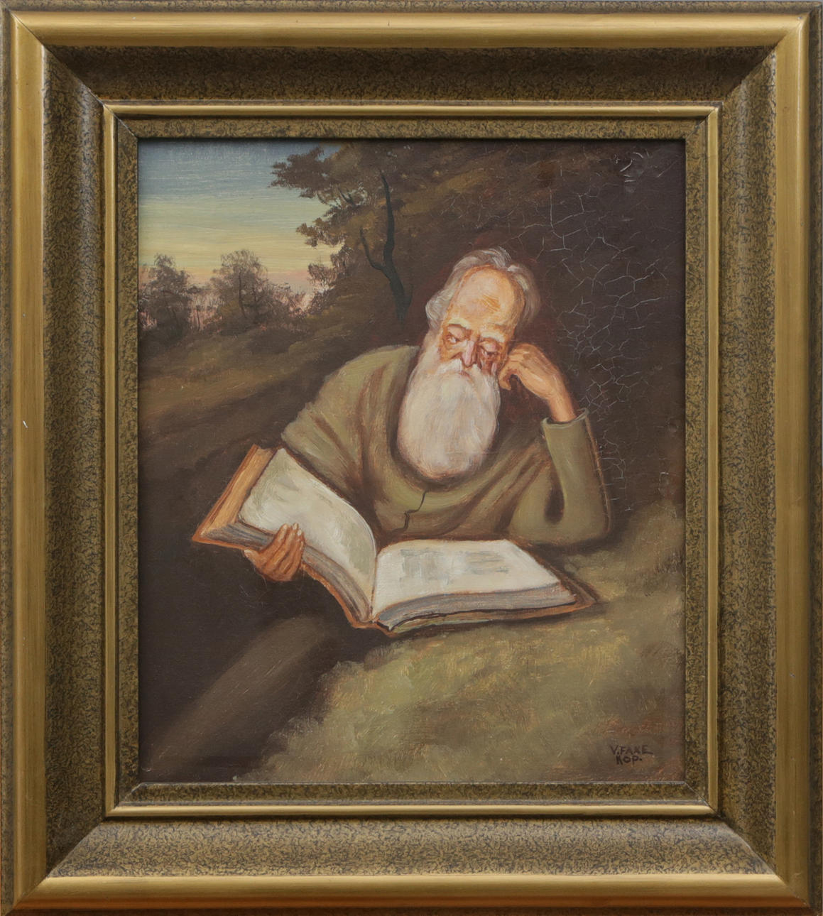 OIDENTIFIERAD KONSTNÄR. OIL, on canvas, copy after antique model.
