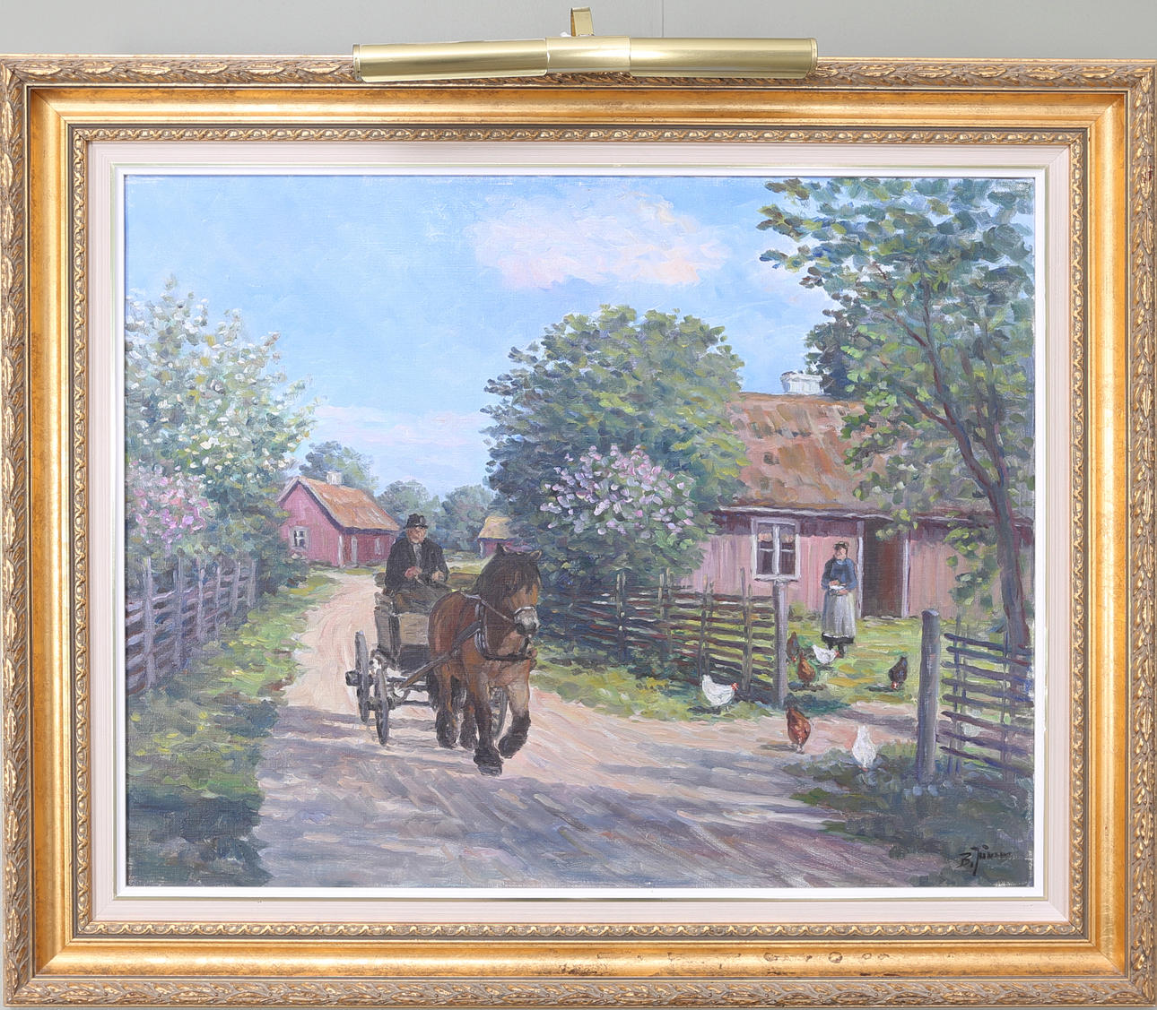 BROR JÖNSSON. Landskapsmotiv, olja på duk.