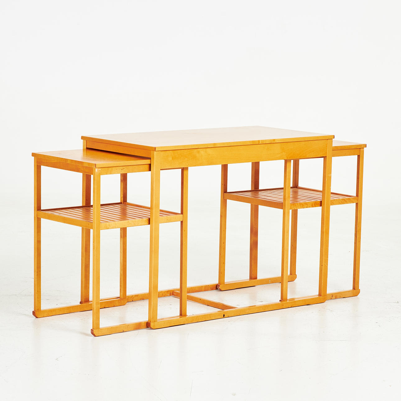 CARL MALMSTEN. Set table, “The sleigh”, 3 pieces, birch.