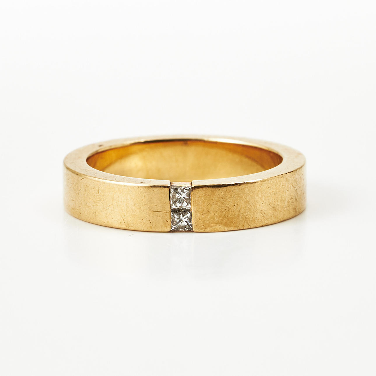 HERIBERT ENGELBERT, ring, 18 k guld, 2 princesslipade diamanter totalt ...