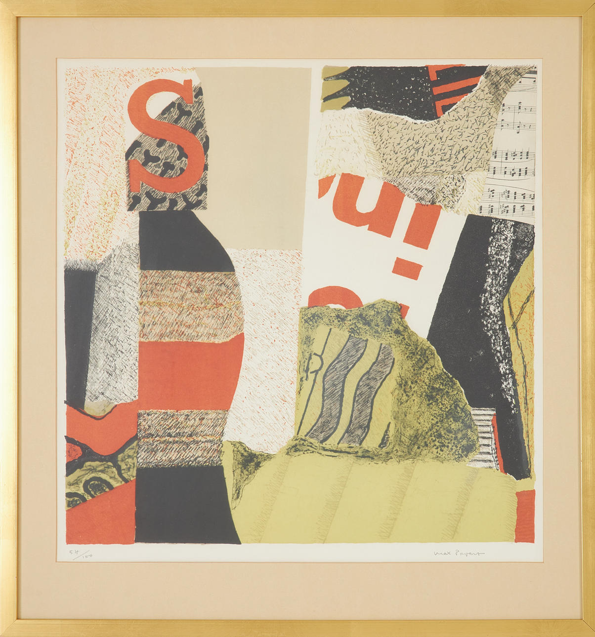 MAX PAPART. Composition, lithograph in colours, signed and numbered 54/100.