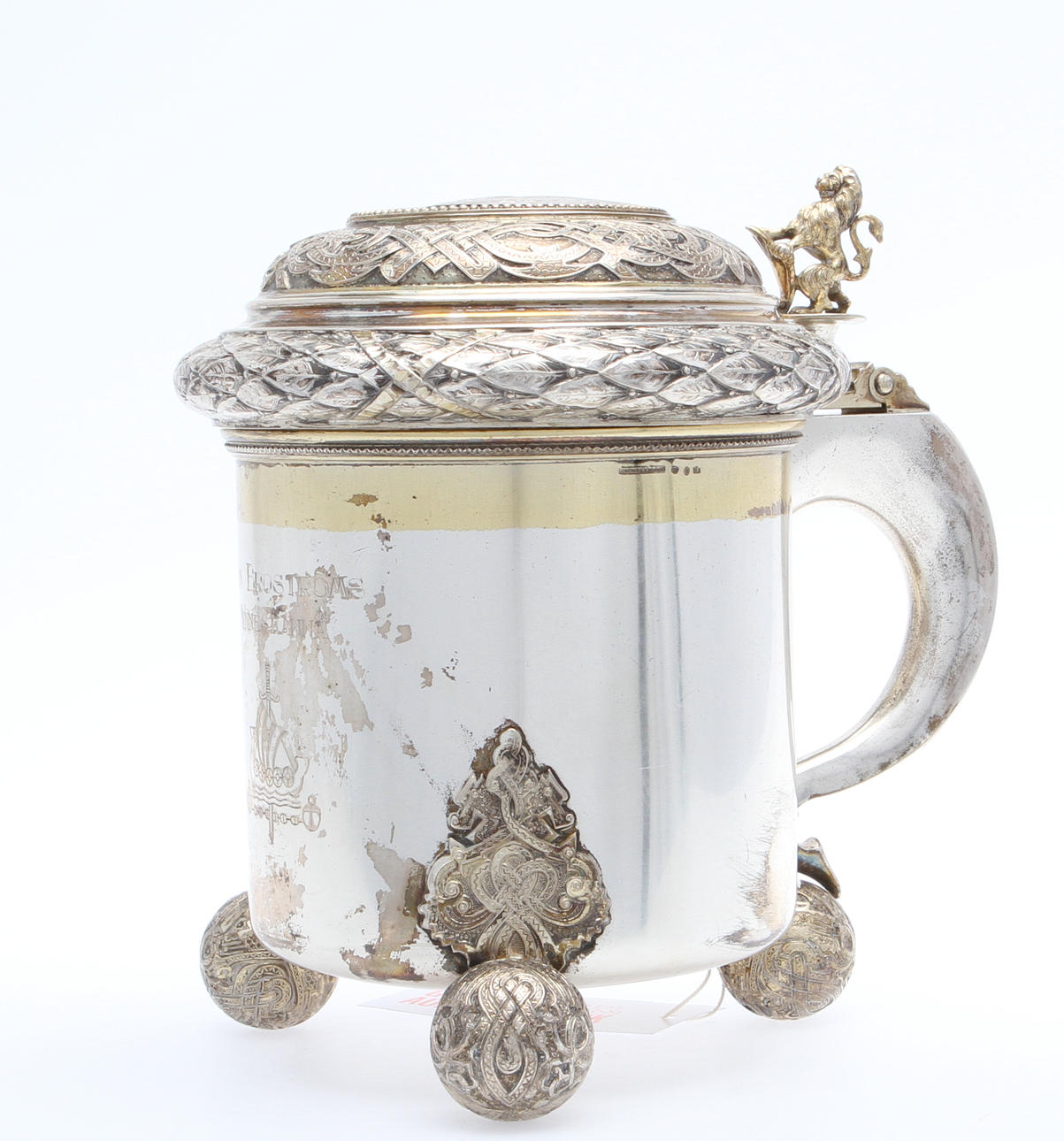 STOP, silver, CG Hallberg, Stockholm, 1898, ca 2300 gram.