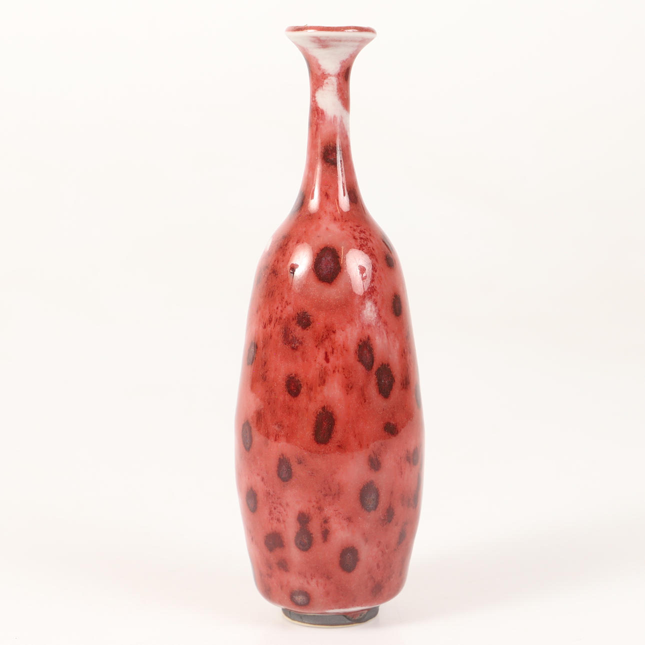 SVEN HOFVERBERG. Miniature vase, glazed ceramic, signed.