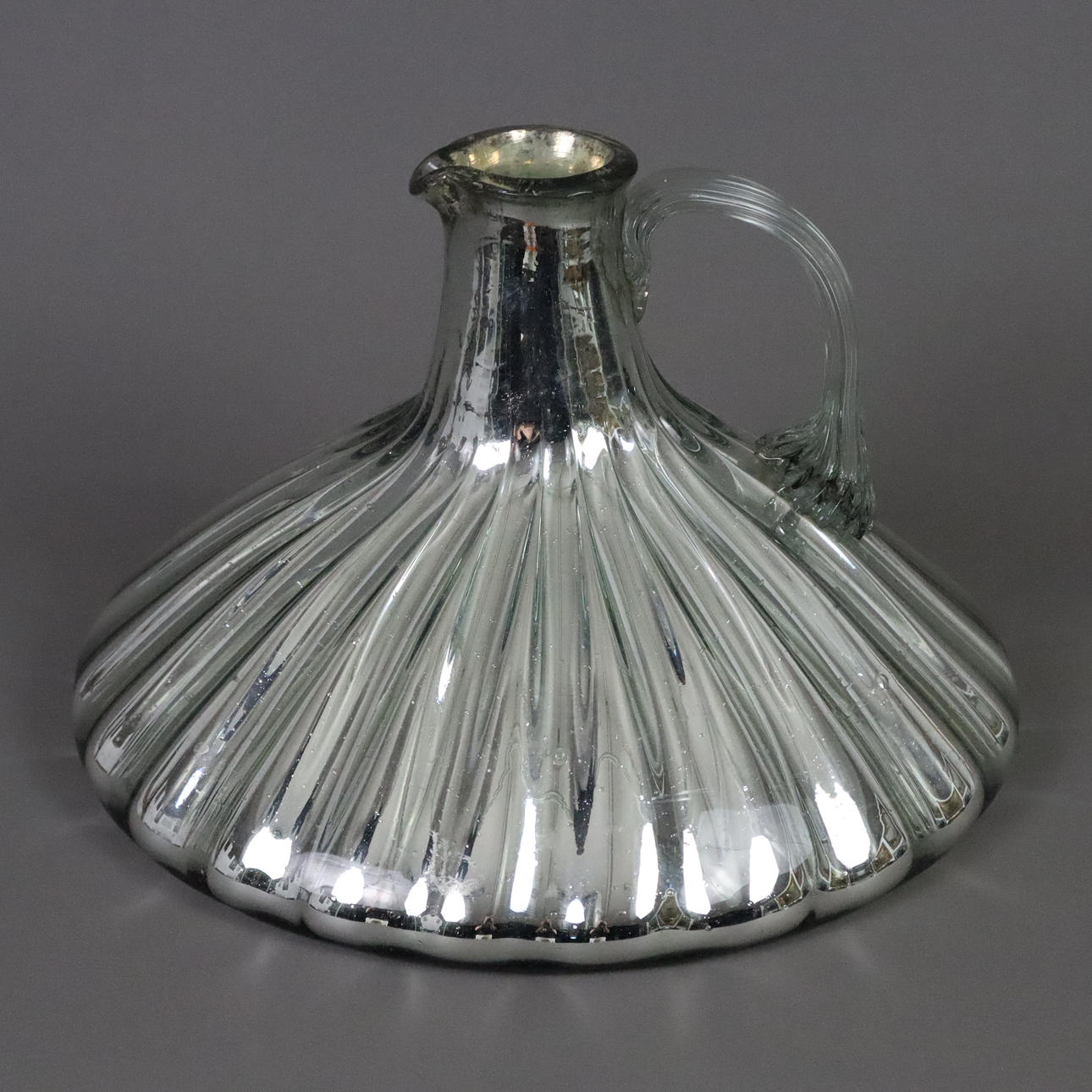 - ANTIQUE FARMER'S SILVER JUG.