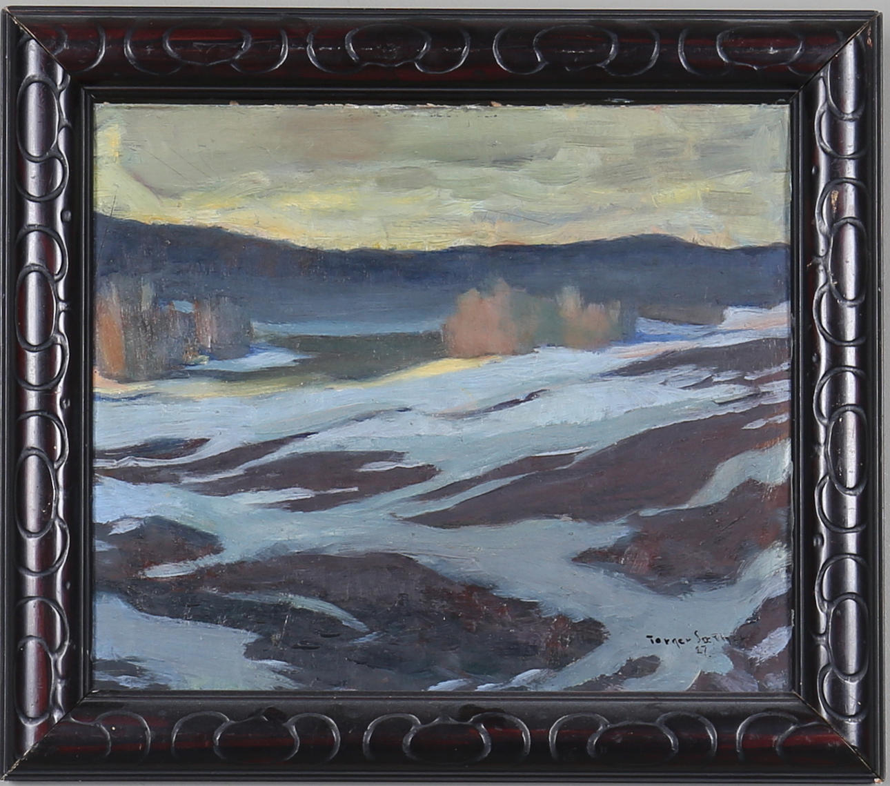 TORGER SAETHER. olja på pannå, signerad och daterad -17.