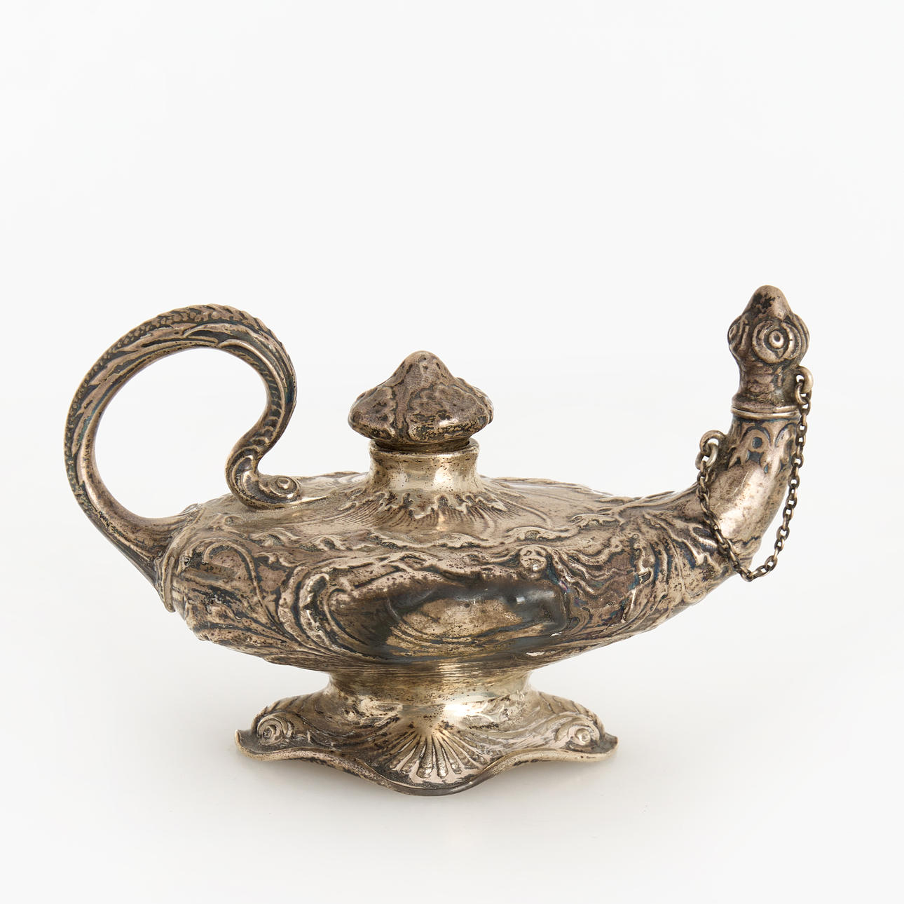 JUG/OIL LAMP, silver, Birmingham, England.