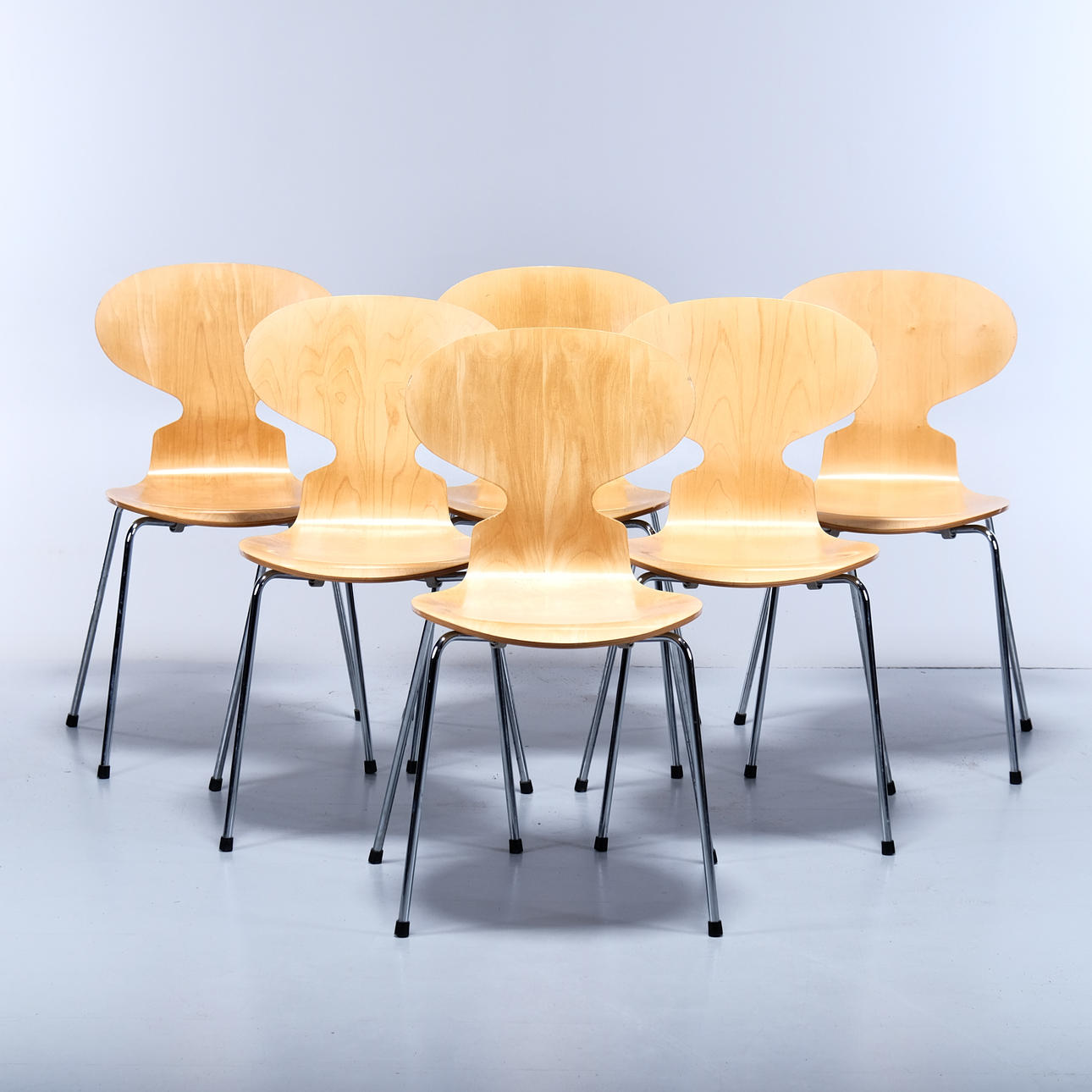 ARNE JACOBSEN. “Ant”, model 3100, Fritz Hansen, Denmark, 2001, 6 pcs.