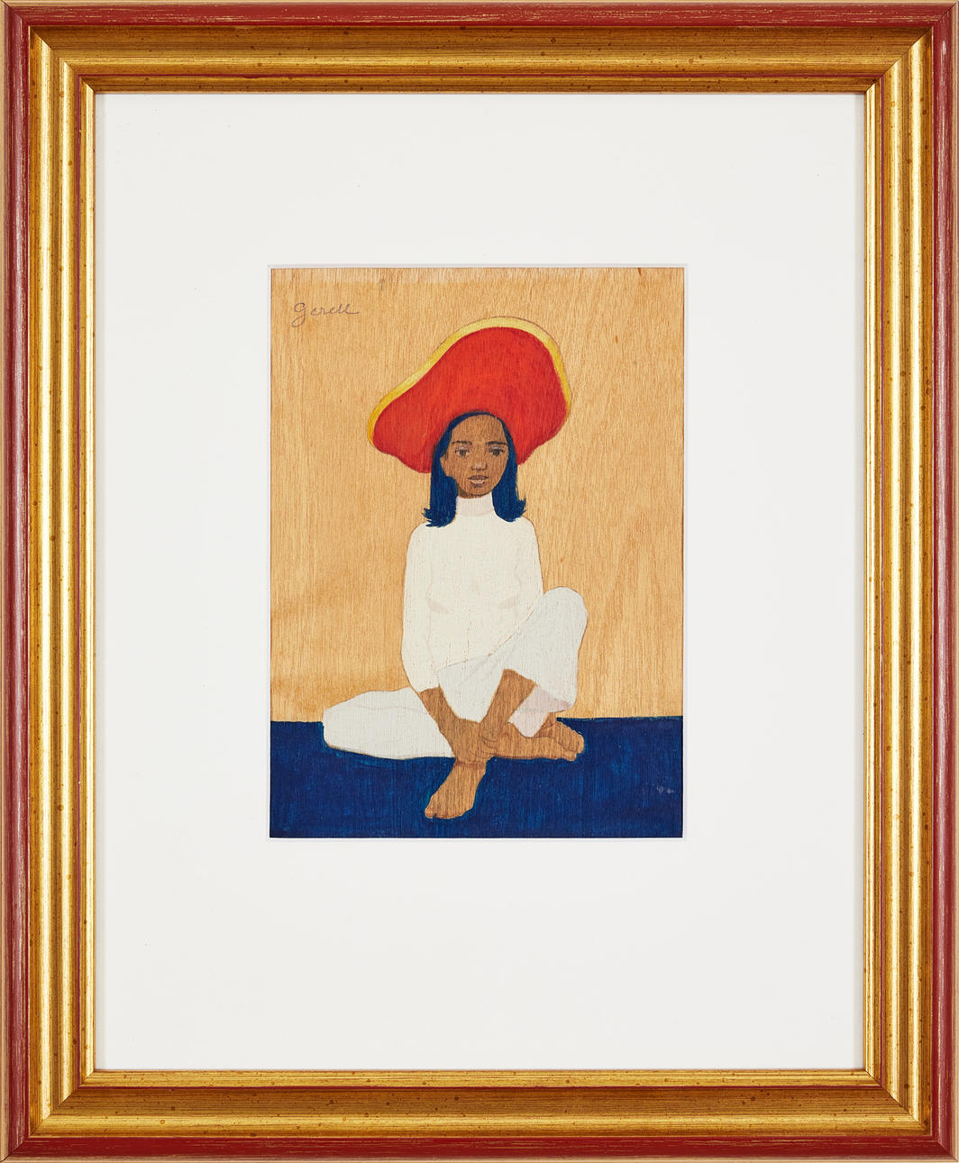 GRETA GERELL. Girl with red hat.