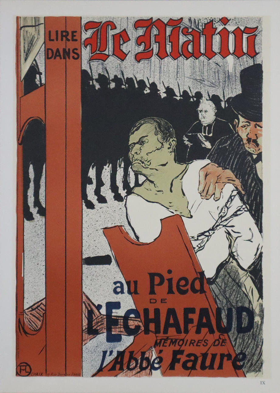 TOULOUSE-LAUTREC, HENRI DE. After. - “Le Martin”, color lithograph based on the original poster from 1893.