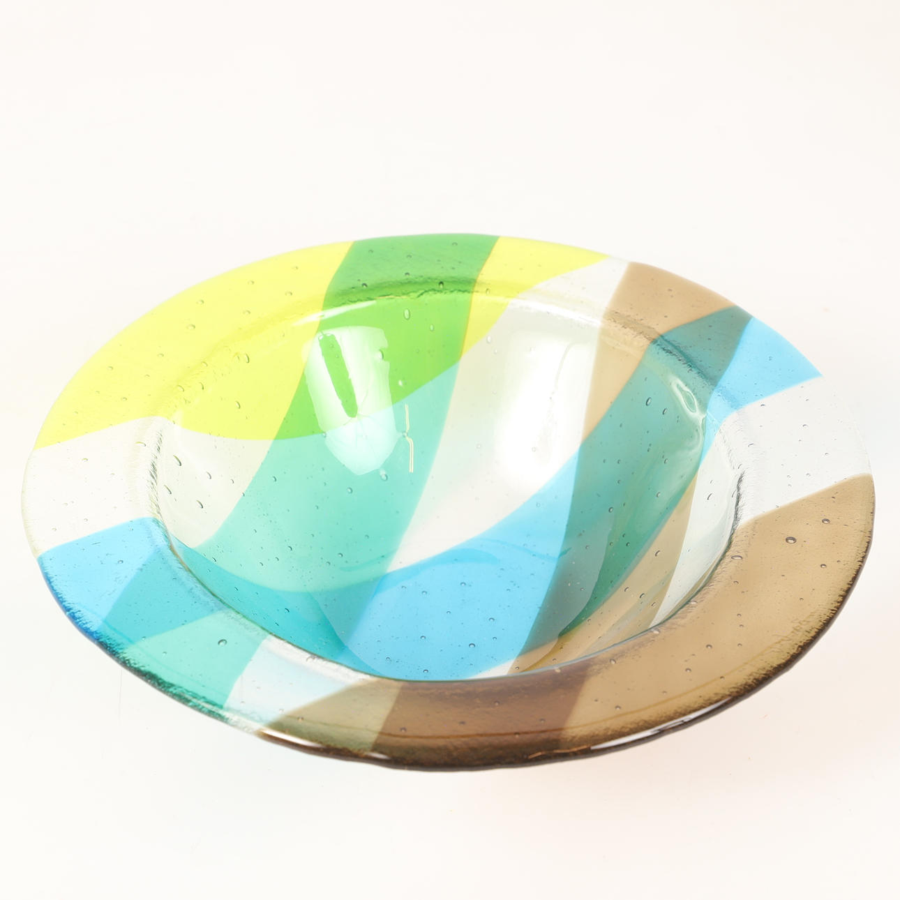 BARBRO JÖNSSON. Bowl, Glass, Unique, Signed.