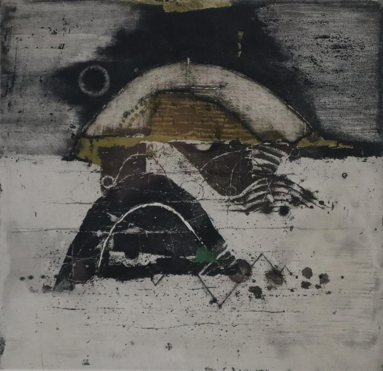 FRIEDLÄNDER, JOHNNY. - Abstract composition, color etching on paper.