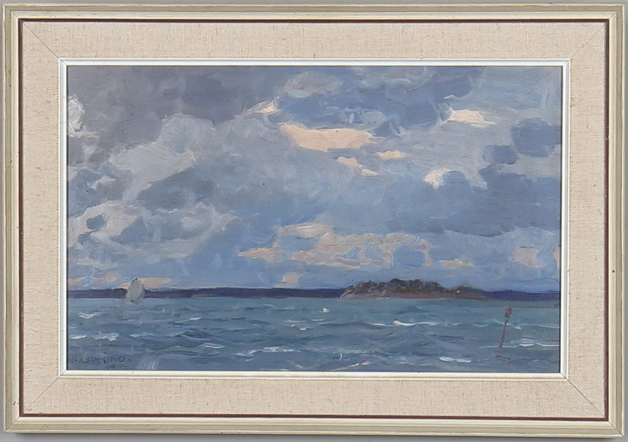 NILS ASPLUND. olja på duk, signerad.