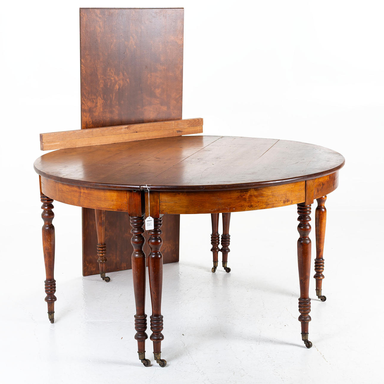 TABLE, 1 pair of so-called crescent tables, with wheel drawings, early 1900 - number.
