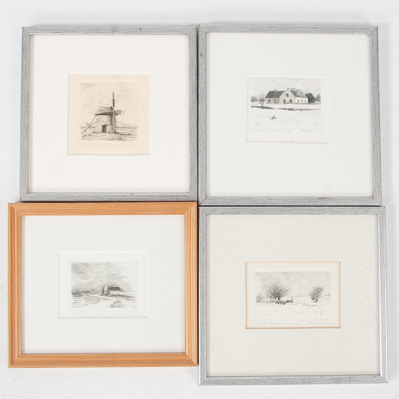 ÖRJAN HÅKANSSON. 4 etchings, Gotland.