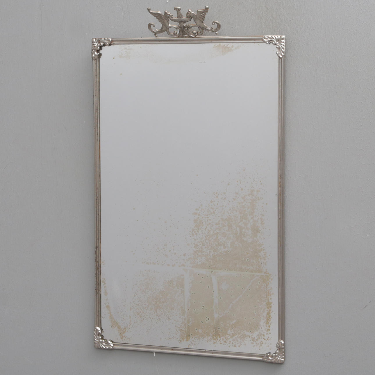 A 3-piece pewter mirror set, 1930's.