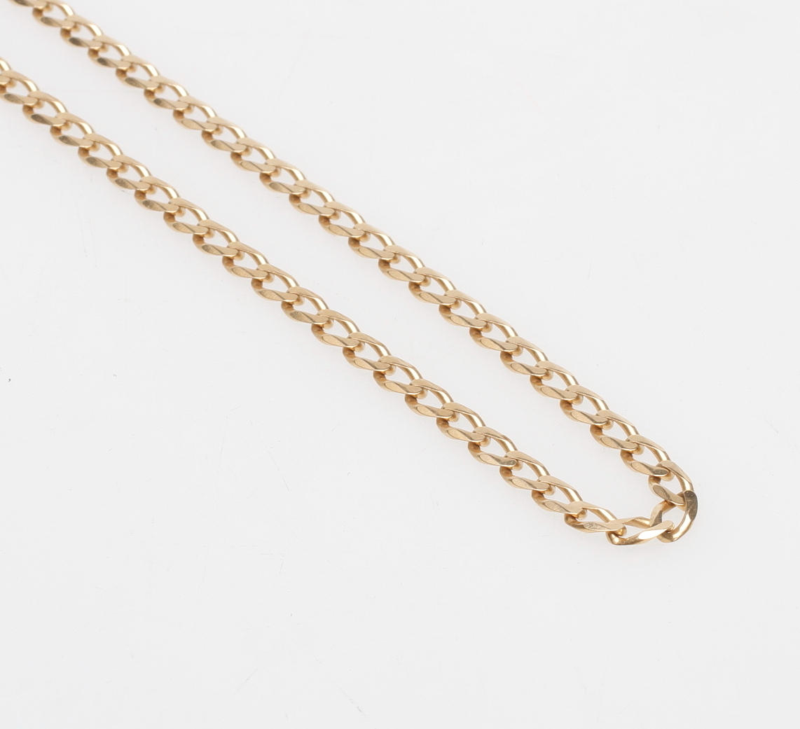 HALSKEDJA MANGLAD PANSAR, 18k guld, vikt ca 17,5 gr.