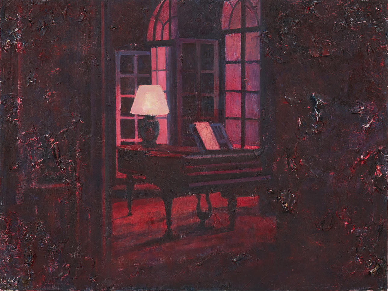 MAGALI CUNICO. “Loning ta a Slightly unreal mood IV”, Mixed media, on canvas, Signed on verso, and dated 2018.