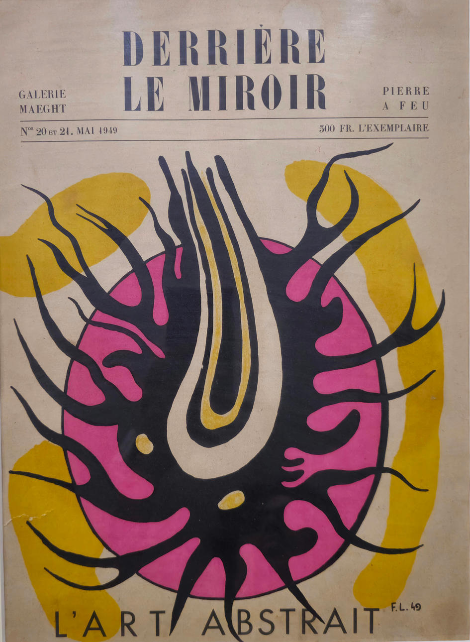 PIERRE A FEU. LITHOGRAPHY MELRIERE LE MIROIR. FRAMED.