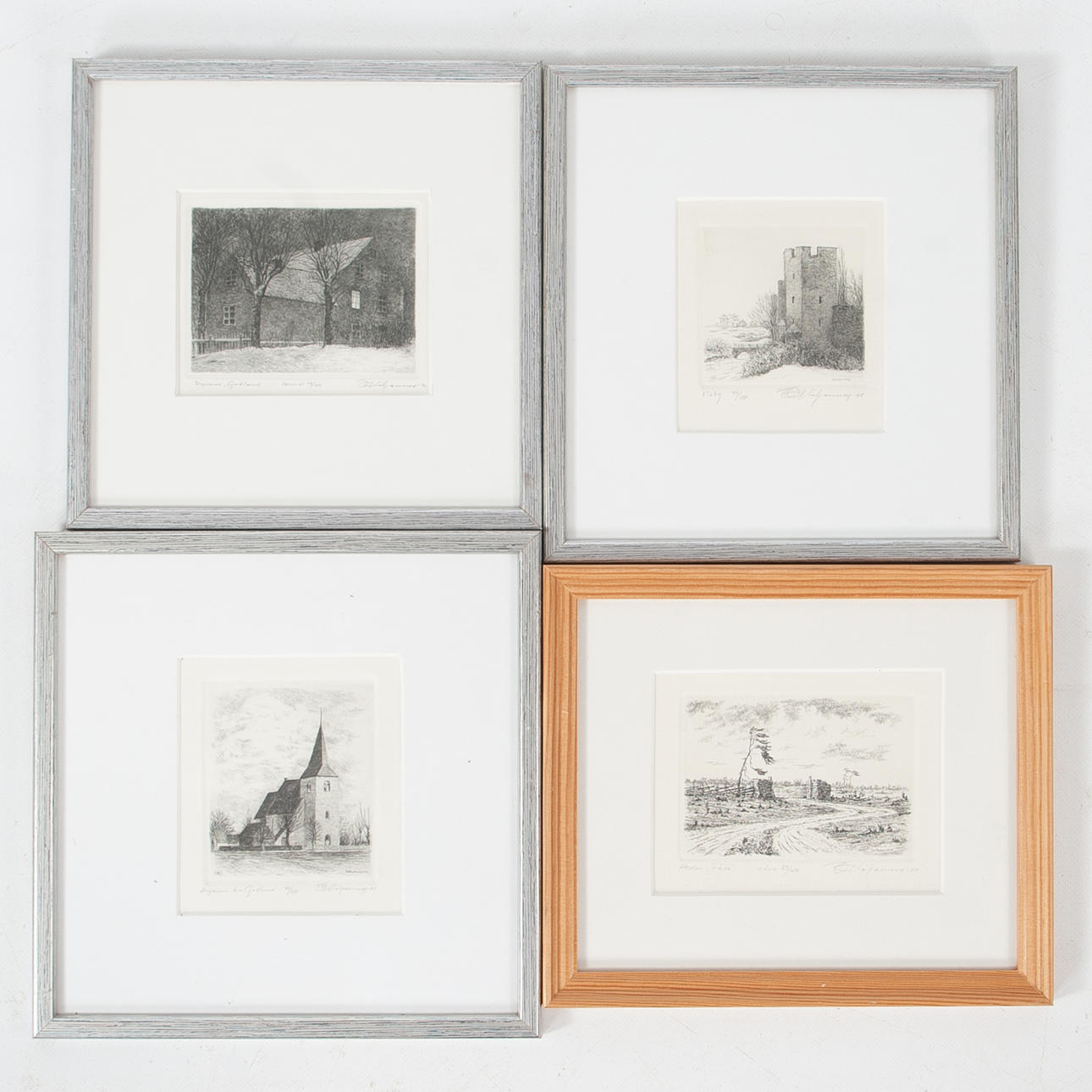 ÖRJAN HÅKANSSON. 4 etchings, Gotland.