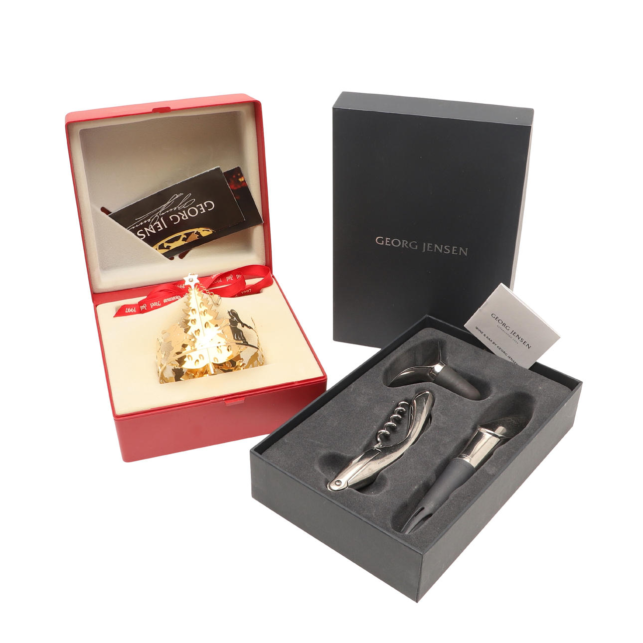 GEORG JENSEN - JULEPYNT & VIN SÆT.