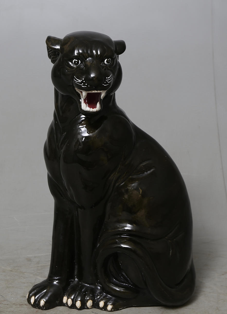 GOLVFIGURIN, Konstmassa/gips, Panter. 1900-talets sista kvartal.