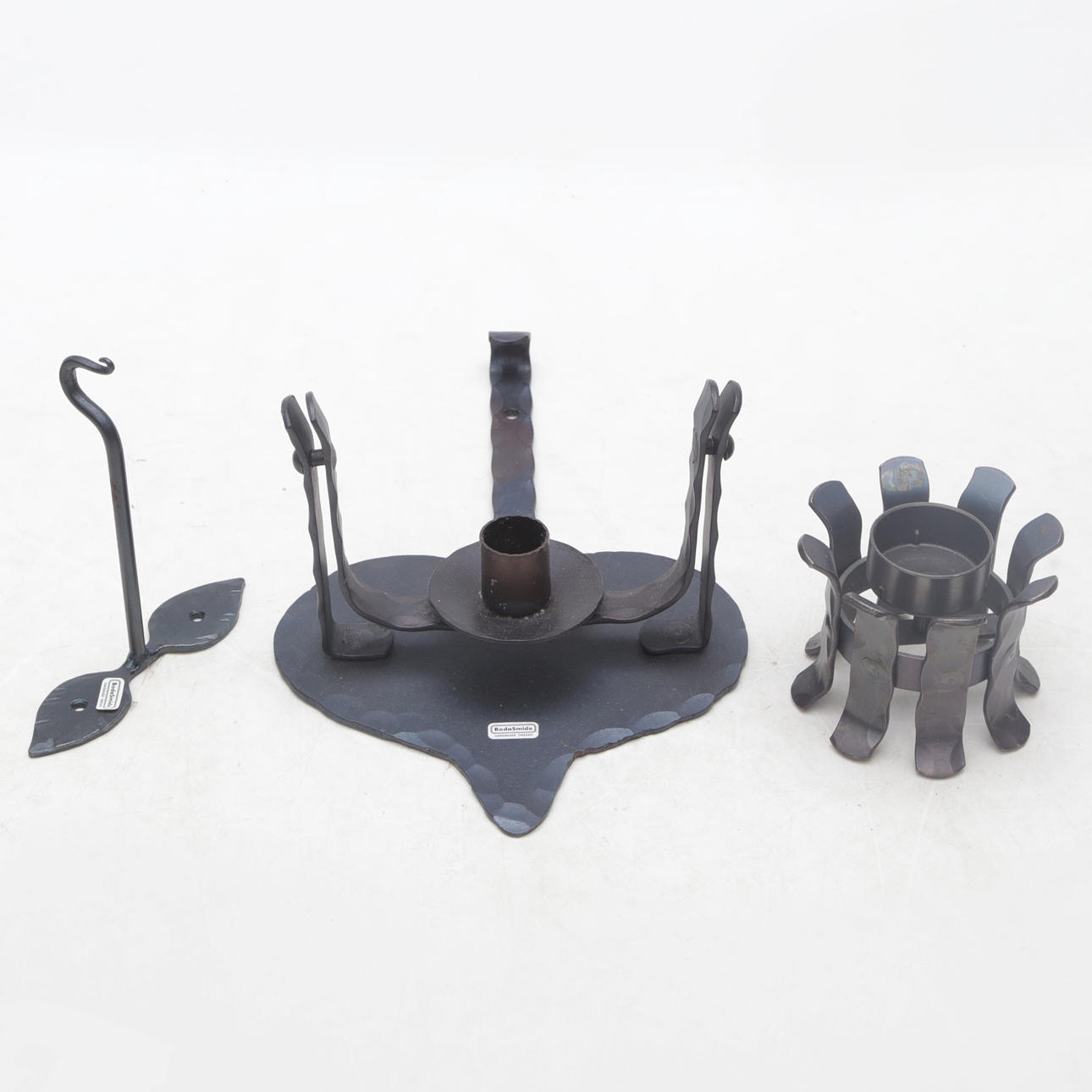 WANDKERZENHALTER, LATERNE, HAKEN, Eisen, Bodasmide.