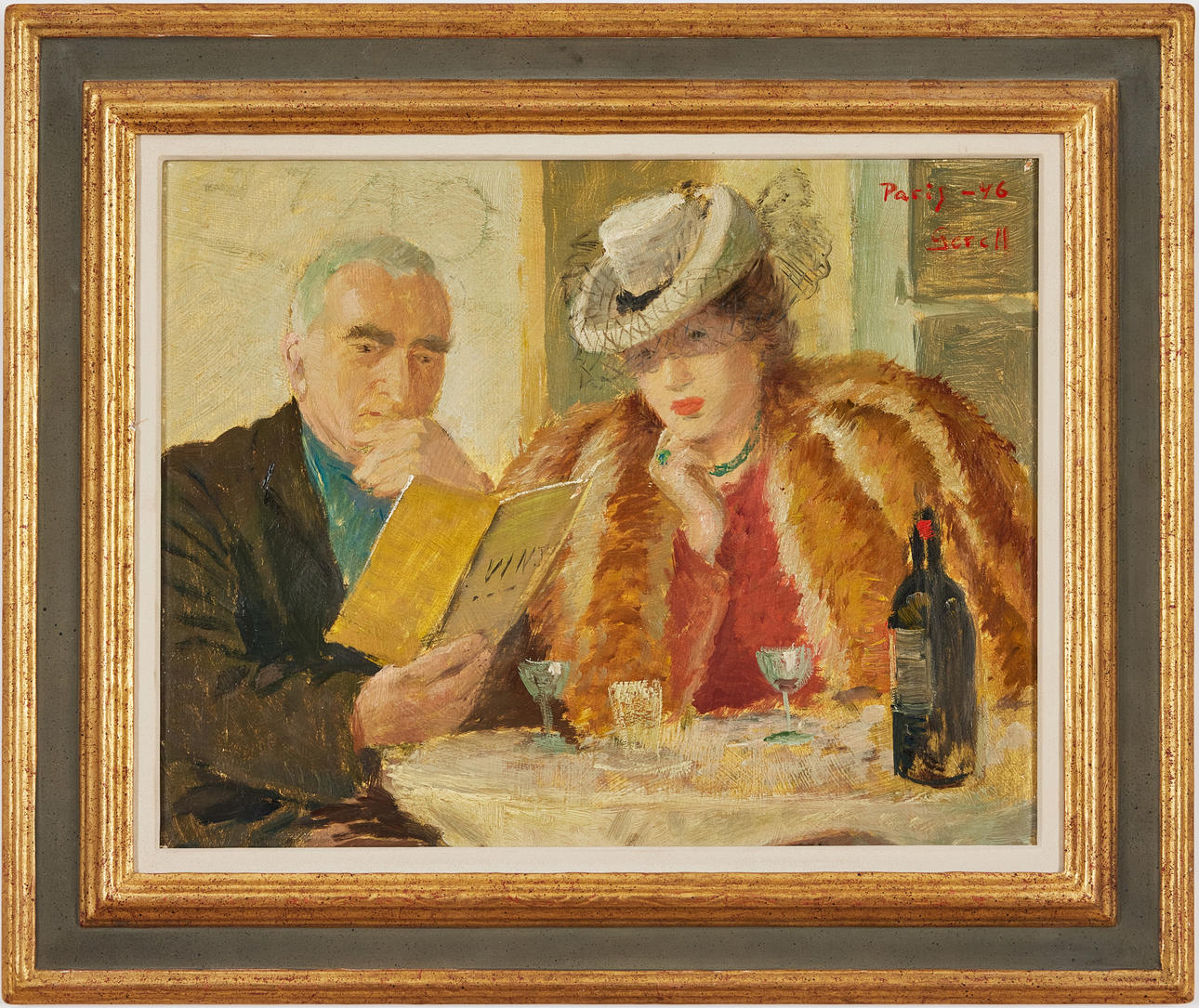 GRETA GERELL. At the cafe - Paris.