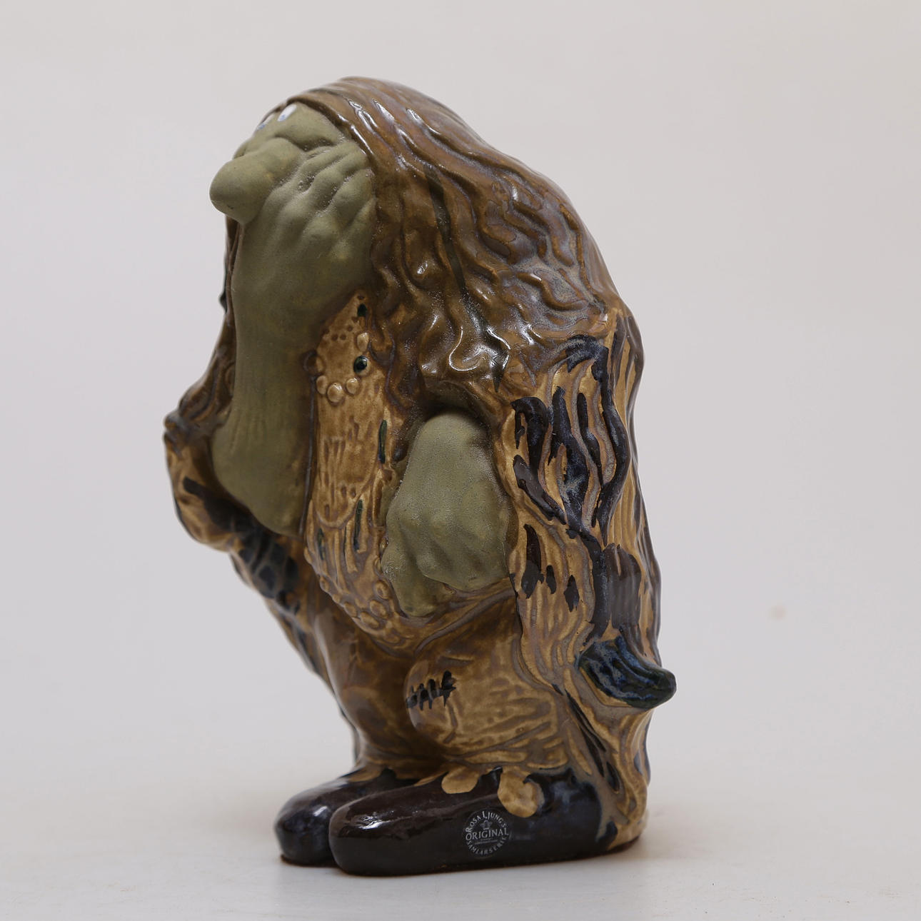 TROLL, FIGURINE, EFT. JOHN BAUER, CERAMICS, PINK HEATHER.