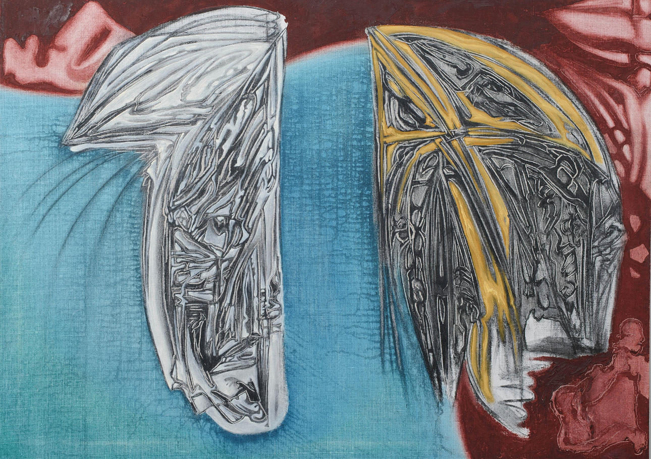 OIDENTIFIERAD KONSTNÄR. Abstract composition, oil on canvas, unsigned.