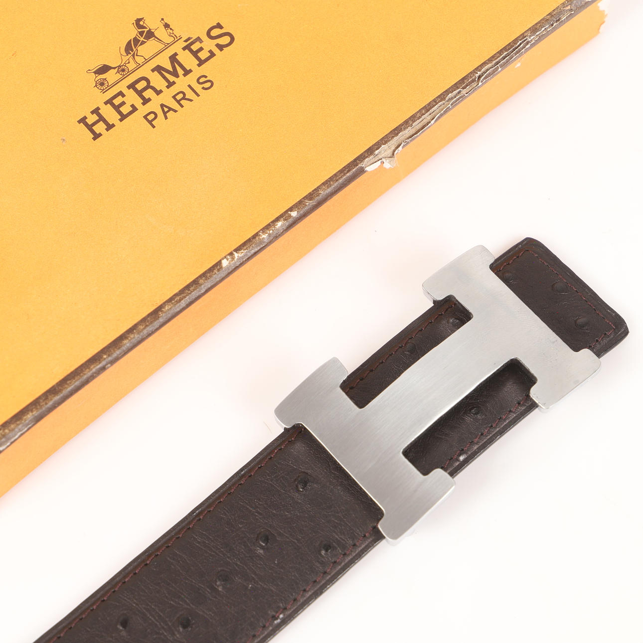 HERMÈS, cinturón, cuero, París, Francia.