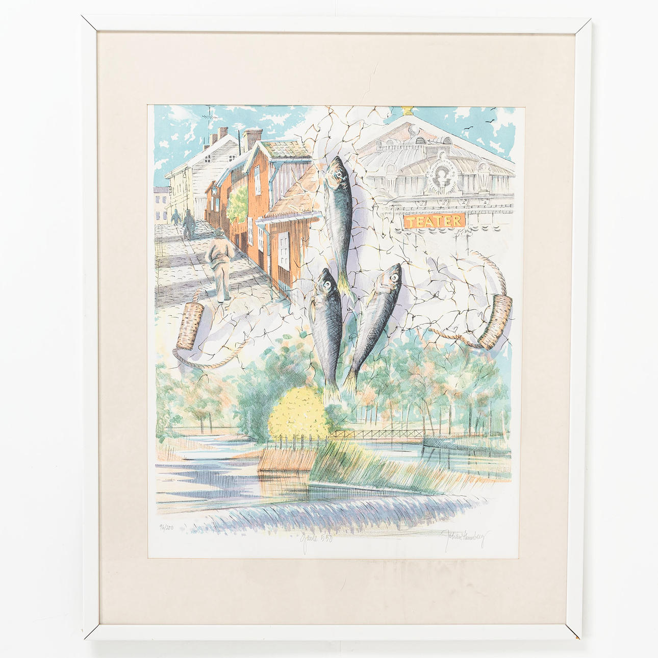 JOHAN THUNBERG. Lithograph in colours, signed and numbered 96/200.